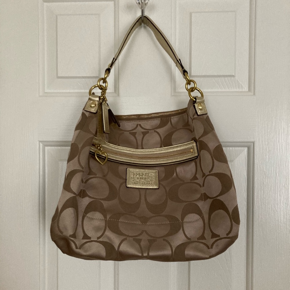 Gold Coach handbag
